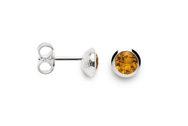 Bastian Ohrringe 925 Silber mit Citrin