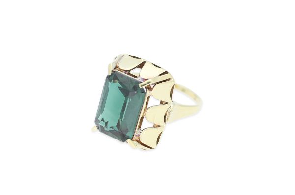 Ring • 333 Gold • synth. Turmalin