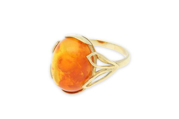 Bernstein Ring • 333 Gold • orange