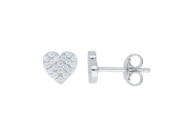 Kinder Ohrstecker Herz • 925 Silber
