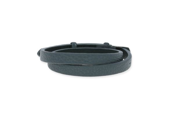 Blumenkind Armband grau • Leder