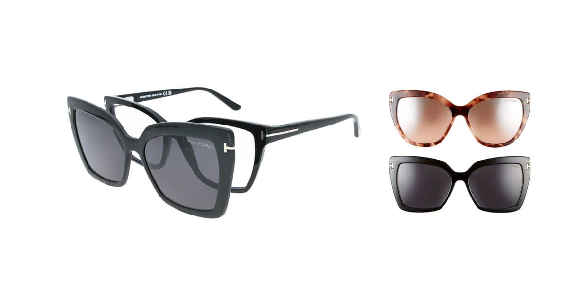 Tom Ford Brille TF5641-B 001 mit ZWEI Magnet Sonnenclips Tom Ford Brille TF5641-B 001 mit ZWEI Magnet Sonnenclips