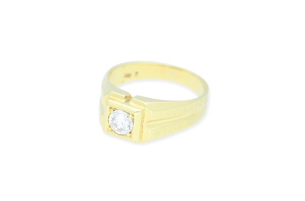 Herrenring 585 Gold • Steinimitat