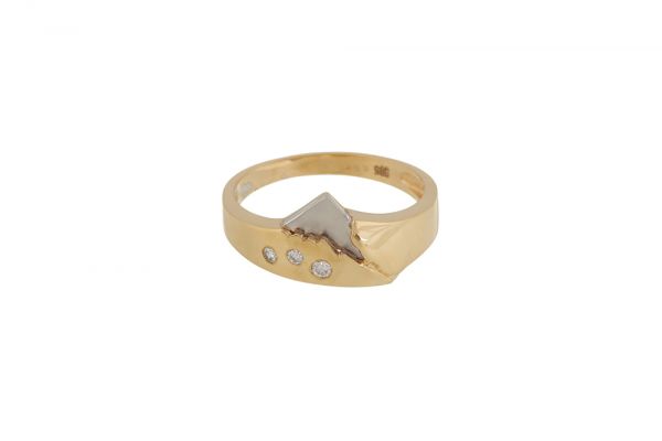 Ring 585 Gelbgold • Weißgold • Brillanten