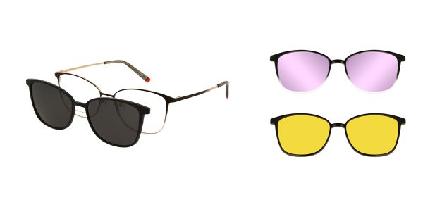 Spar-Set: Solano Brille CL 10250 mit DREI polarisierten Magnet Sonnenclips