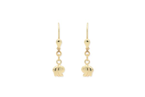 Kinder Ohrhänger Elefant • 333 Gold