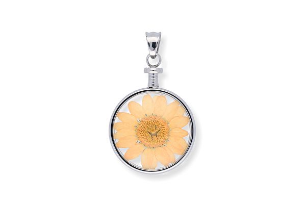Blumenkind Anhänger mit echter Chrysanthemen-Blüte BL01MSSOR