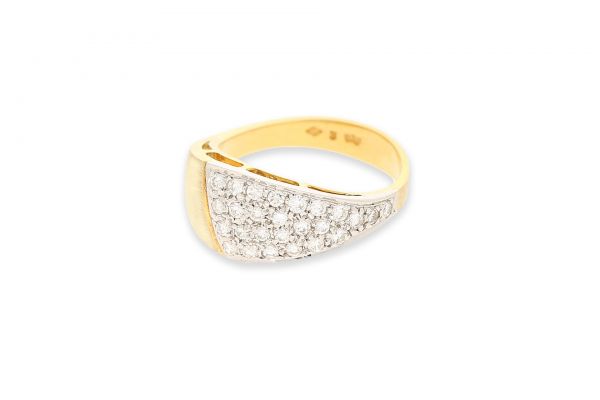 Ring 750 Gelbgold • Brillanten - Seitenansicht