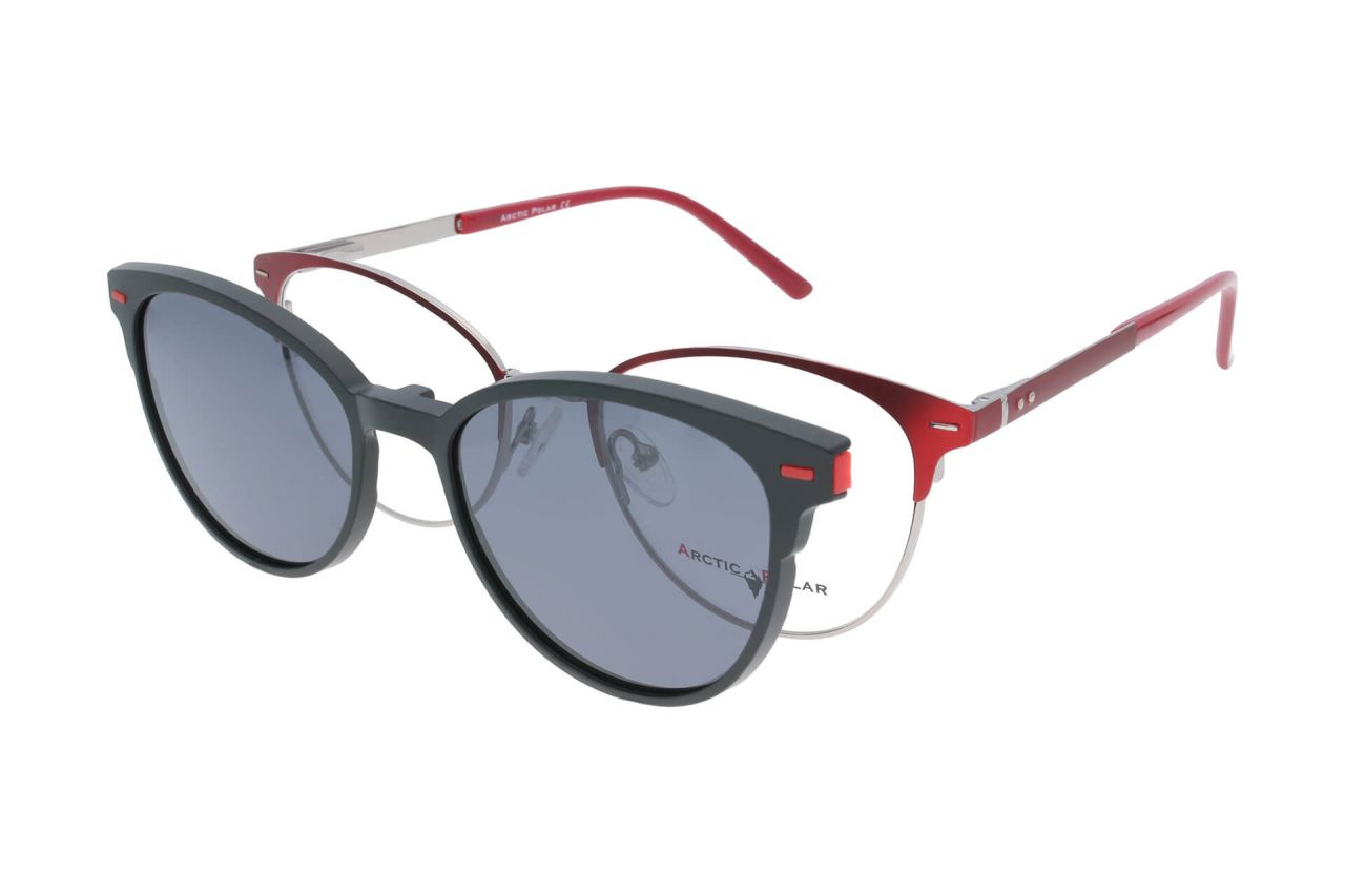 Arctic Polar Metall-Brille T3521 C4 mit polarisiertem Magnet Sonnenclip Arctic Polar Metall-Brille T3521 C4 mit polarisiertem Magnet Sonnenclip