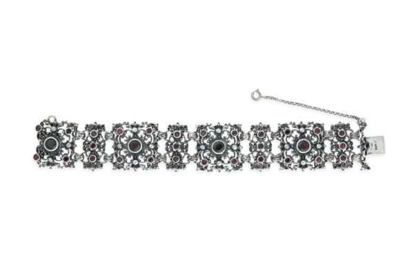 Trachten Armband • 925 Silber • Granat