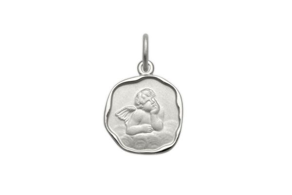Schutzengel Anhänger rund • 925 Silber