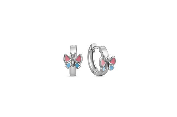 Kinder Klappcreolen Schmetterling • 925 Silber